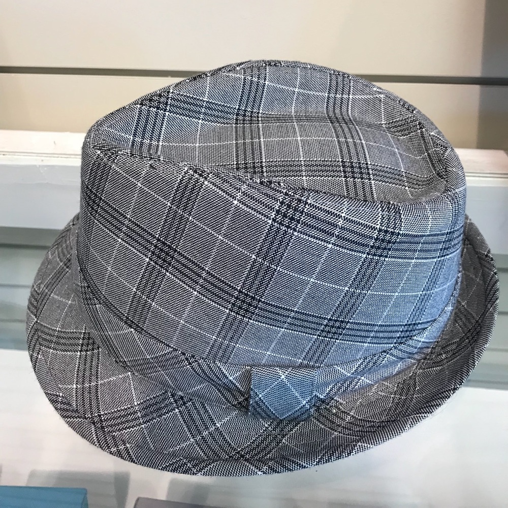 Luxury Gray & Black Plaid Hat